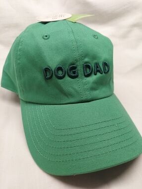 The Cuddle Collab "Dog Dad" Embroidered Baseball Adjustable Cap - Green NWT
